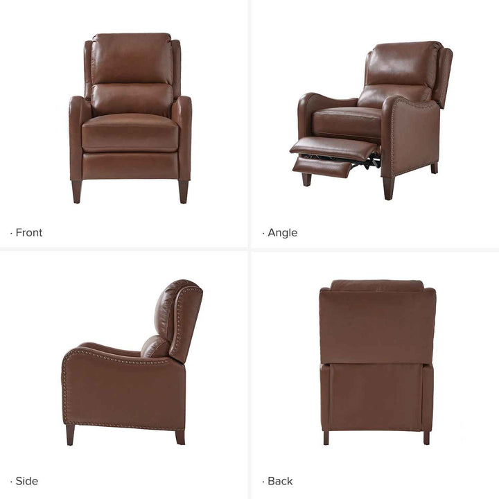 Beecher Genuine Leather Club Recliner-Set of 2