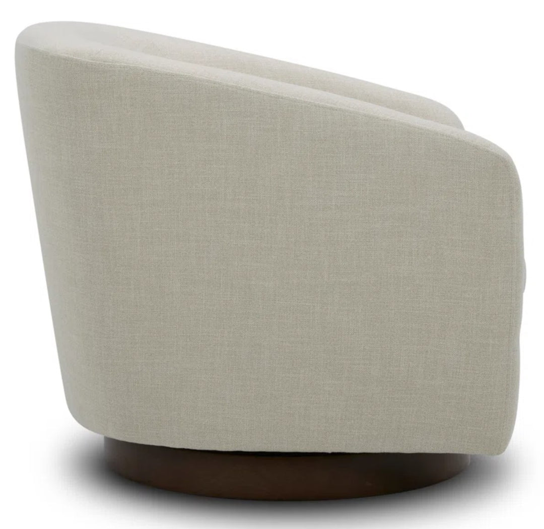 Aiden Upholstered Swivel Barrel Chair