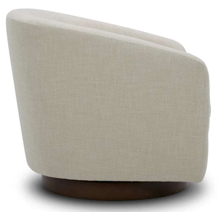 Aiden Upholstered Swivel Barrel Chair