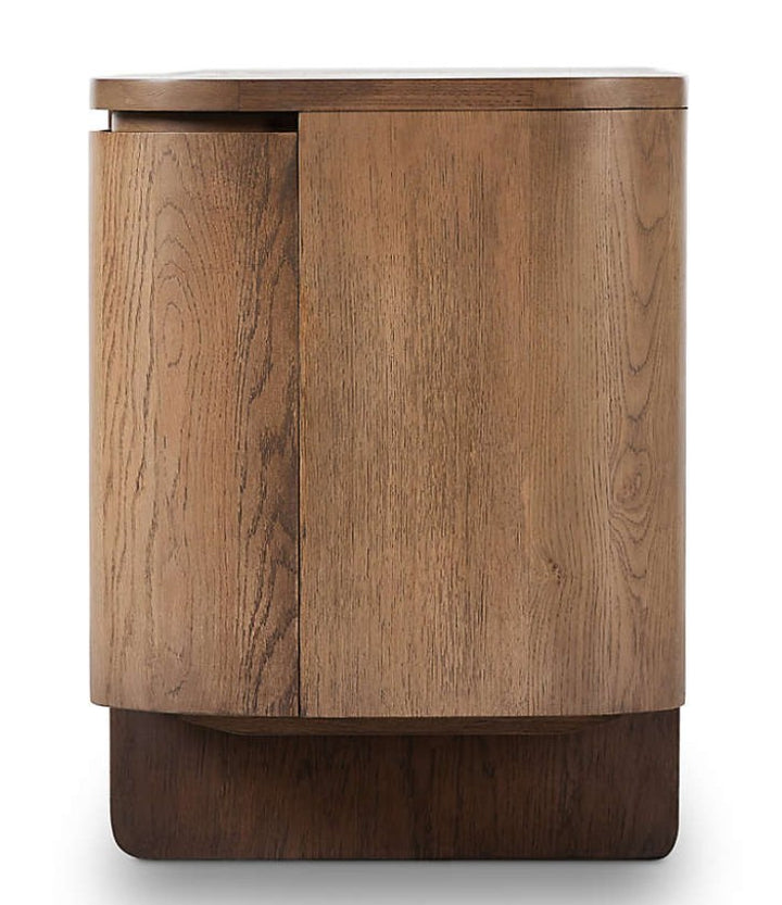 Elle Natural Oak Wood Storage Media Console