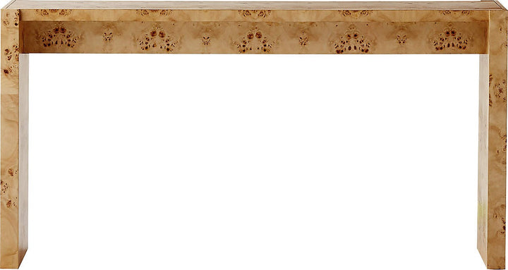 NicheI Burl Wood Console Table