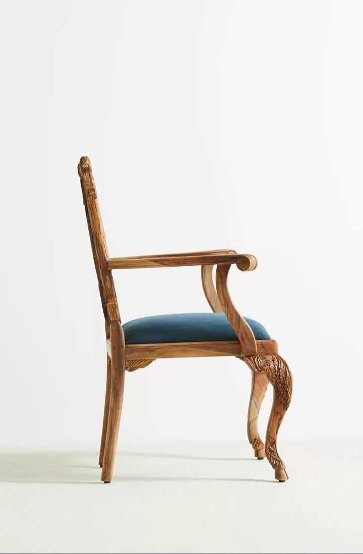 Handcarved Menagerie Deer Armchair