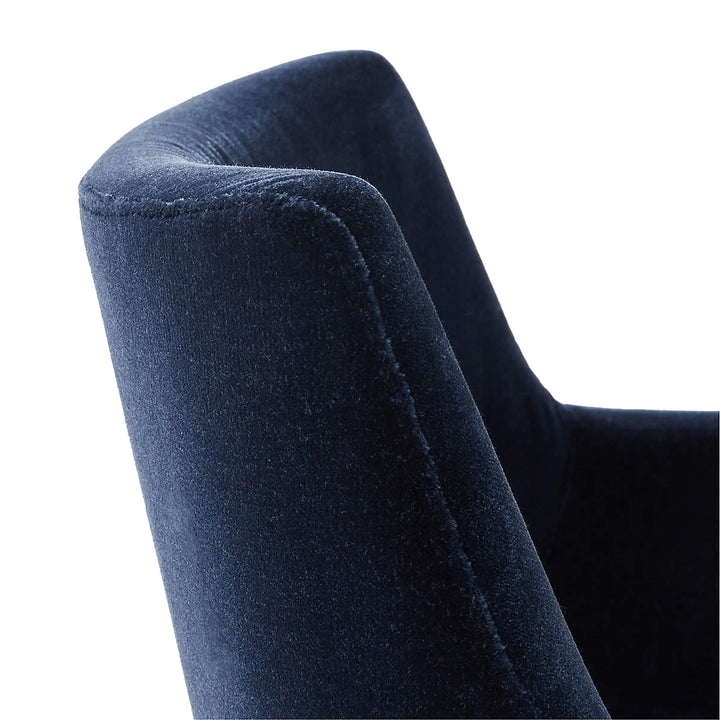 FOLEY FAUX MOHAIR NAVY DINING CHAIR