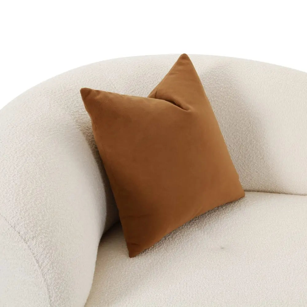 Clif Boucle Swivel Chair - Ivory