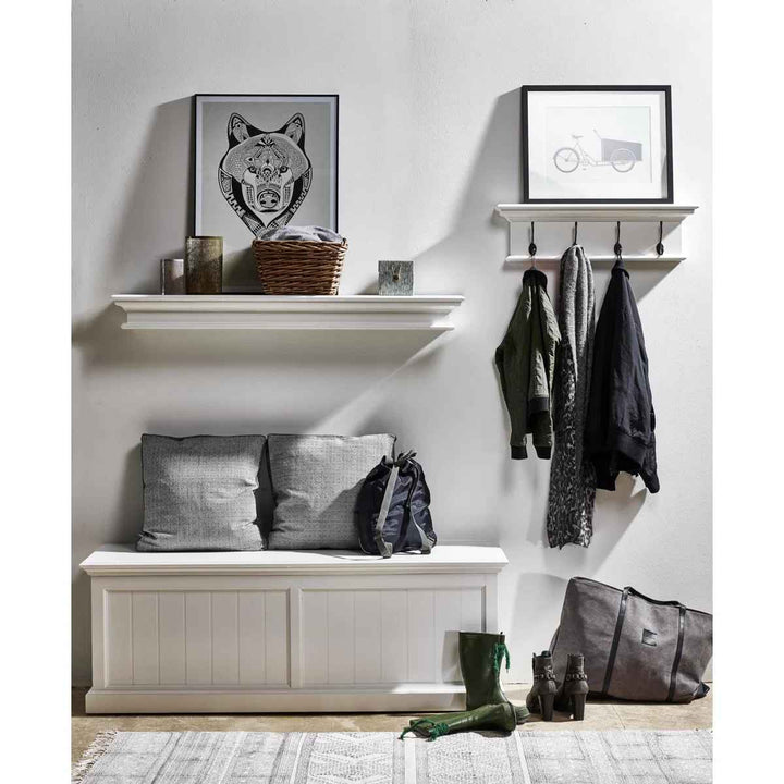 Halifax 4 Hook Wall Mounted Coat Rack