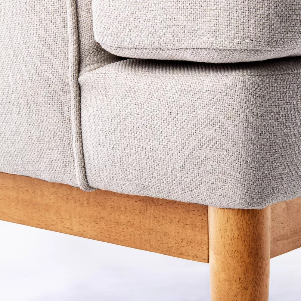 Howell Upholstered Accent Chair with Wood Base