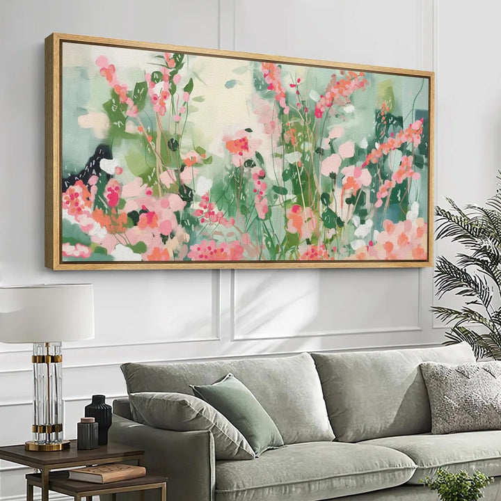 Blossom Bliss Abstract Floral Modern Art 60x30
