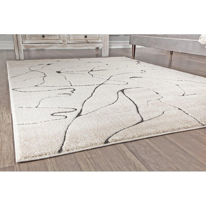 Chevron Ivory Area Rug-8'2"x10'