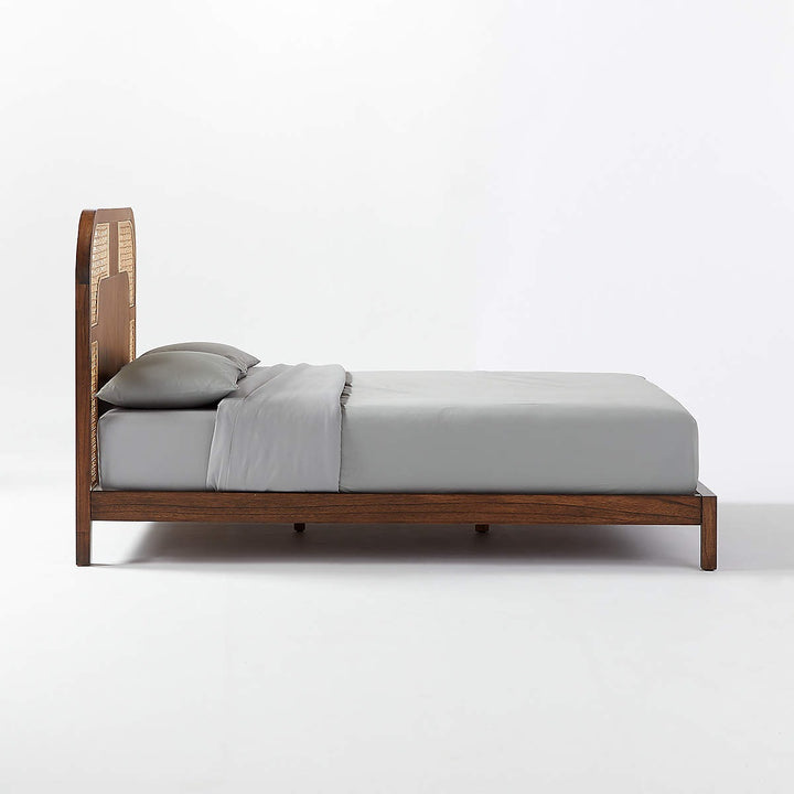 NADI WOOD AND CANE KING BED