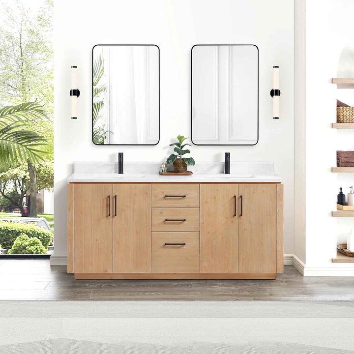 Cloverfield Double Bathroom Vanity with Cultured Marble Top