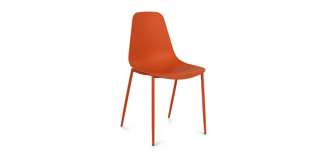 Svelti Begonia Orange Dining Chair Set Of 2