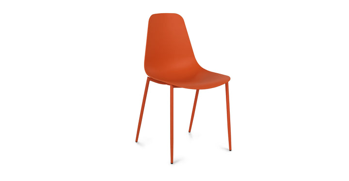 Svelti Begonia Orange Dining Chair Set Of 2