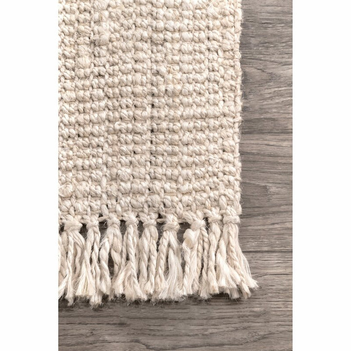 Gia Handmade Flatweave Jute Sisal Off White Area Rug-2'6"x10'
