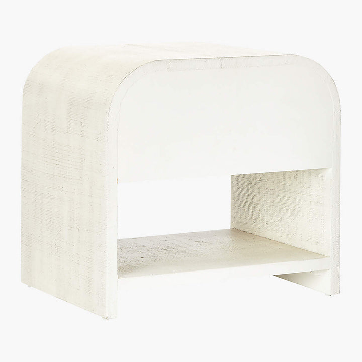 Archer Lacquered Linen Nightstand
