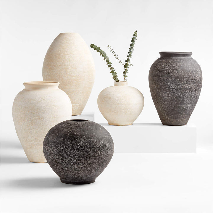 Ophelia Matte White Round Vase