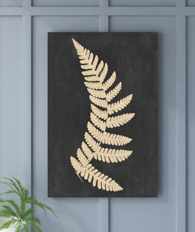 Linen Fern IV Wrapped Canvas Print 16"x20"