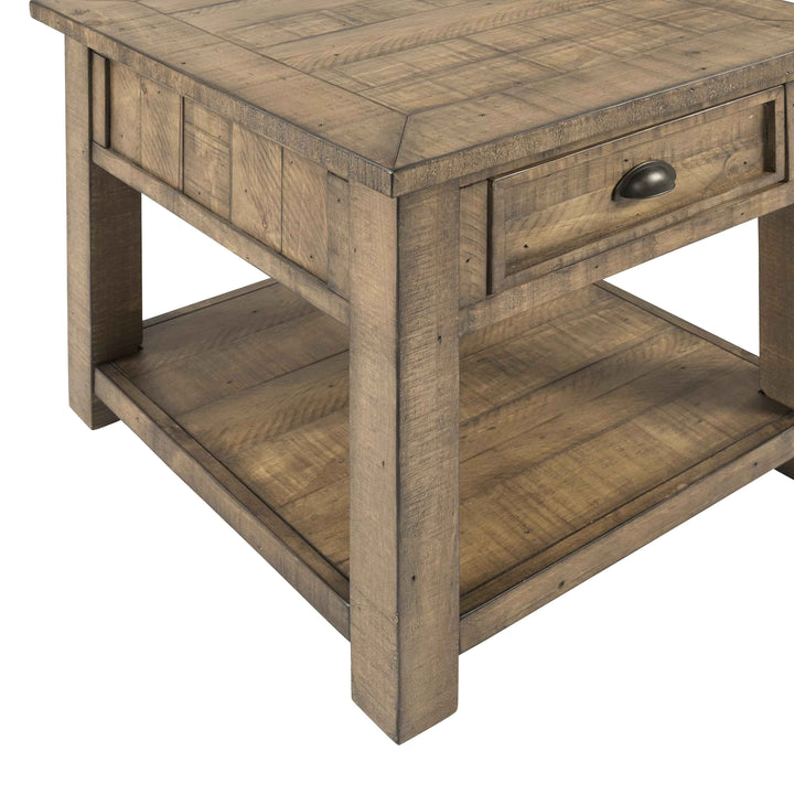 Holliman Solid Wood End Table with Storage