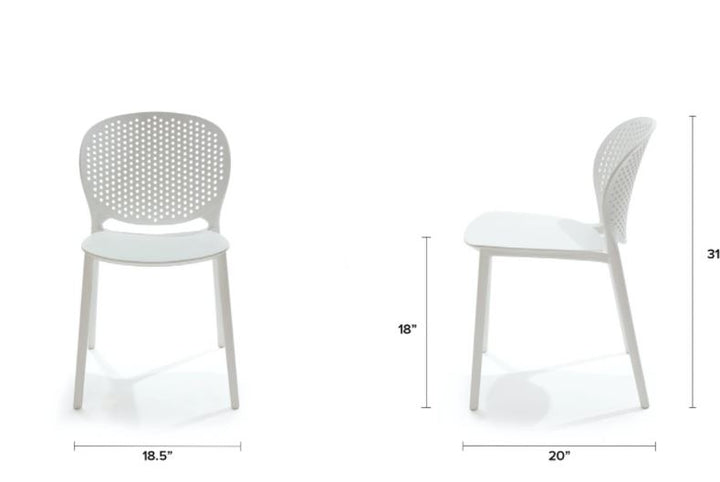 Dot White Dining Chair Set Of 2