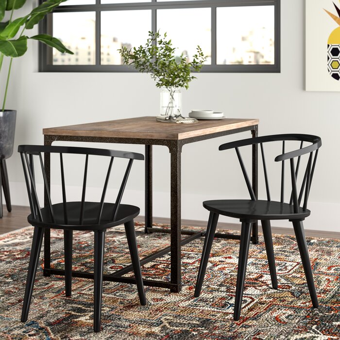 Arielle Rubber Wood Windsor Back Side Chair