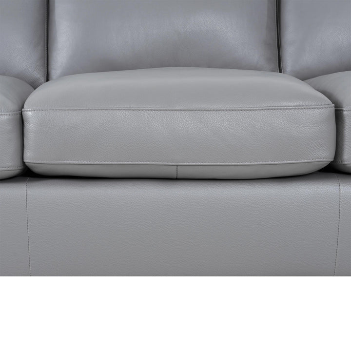 Ajmy Genuine Leather Square Arm Sofa