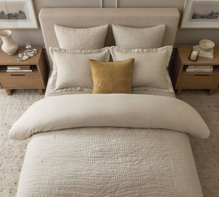 Belgian Flax Linen Handcrafted Quilt-Twin