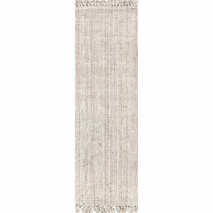 Gia Handmade Flatweave Jute Sisal Off White Area Rug-2'6"x10'