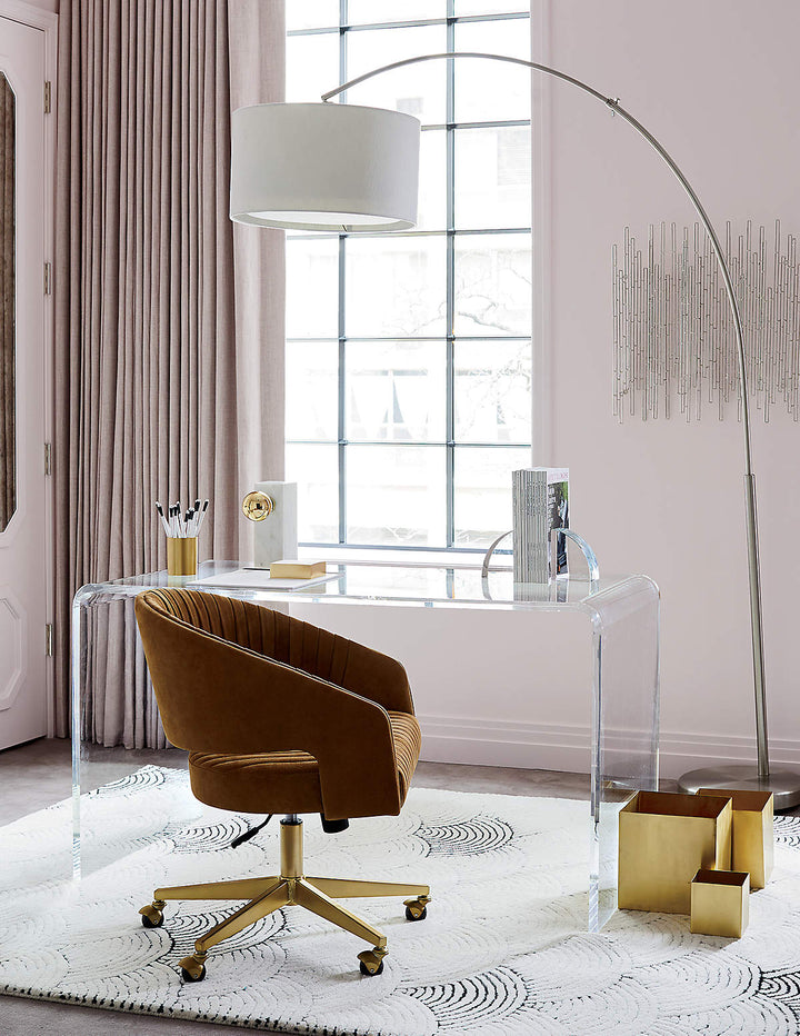 BIG DIPPER ARC BRUSHED NICKEL FLOOR LAMP