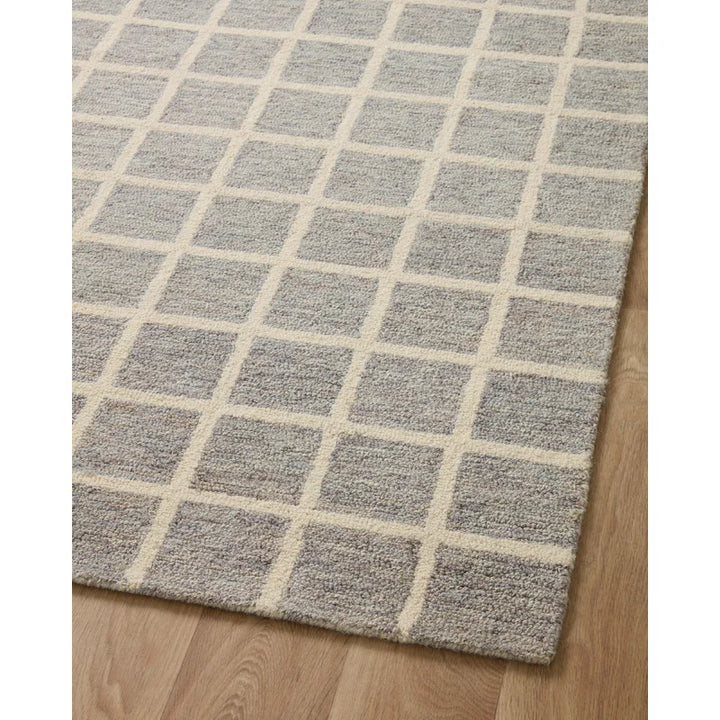 Chris Loves Julia x Loloi Polly Checkered Slate/Ivory Area Rug