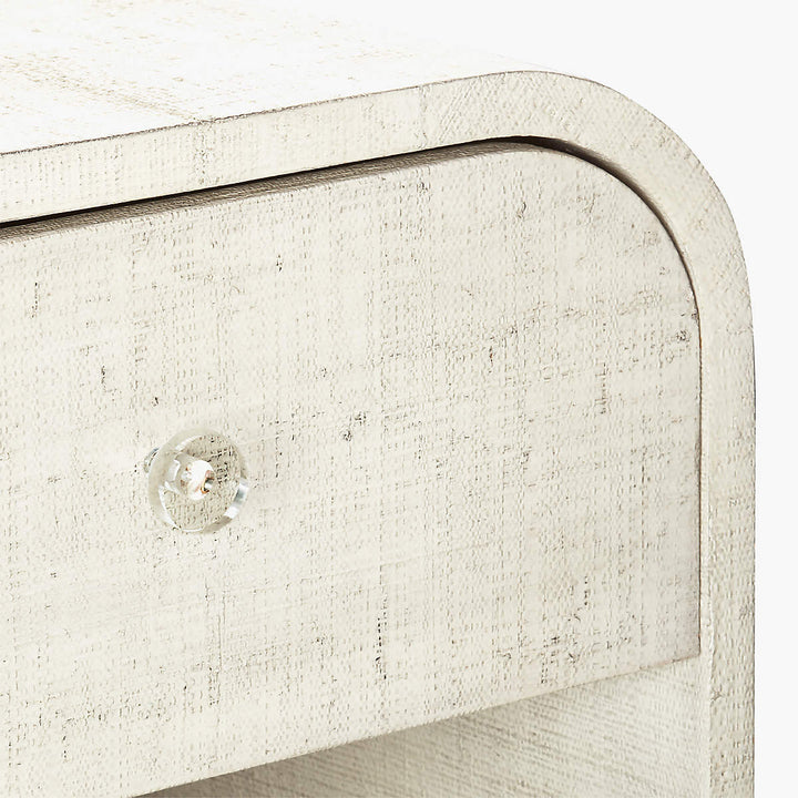 Archer Lacquered Linen Nightstand