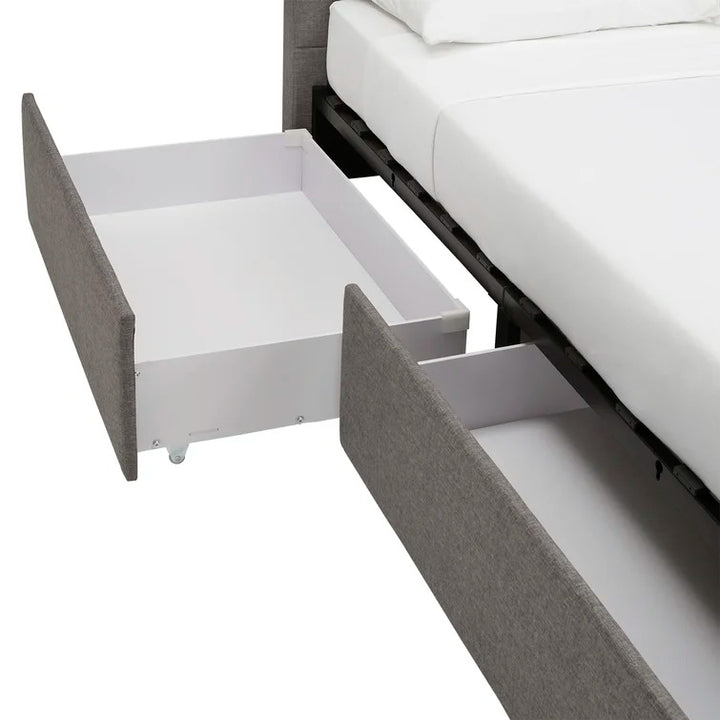 Gaylen Upholstered Low Profile Storage Platform Bed-Queen