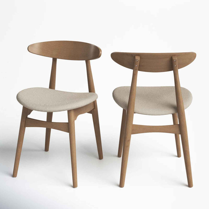 Gallman Fabric Solid Back Side Chair-Set of 2