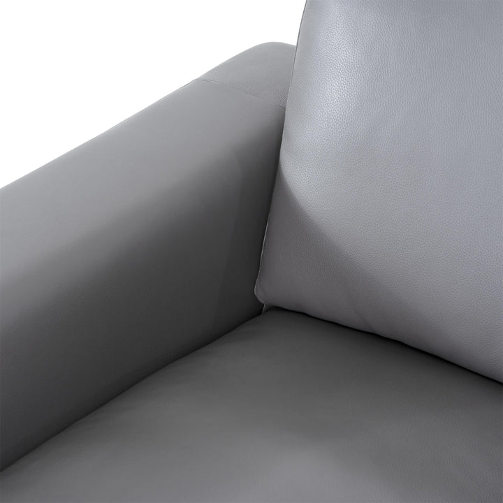 Ajmy Genuine Leather Square Arm Sofa