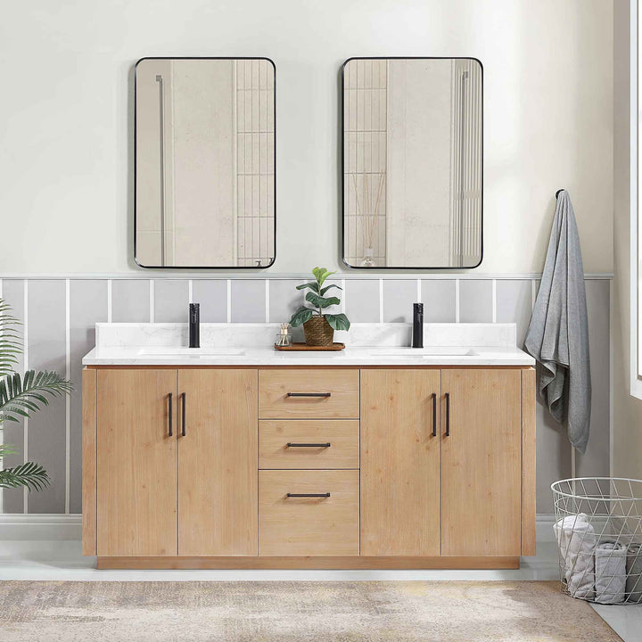 Cloverfield Double Bathroom Vanity with Cultured Marble Top