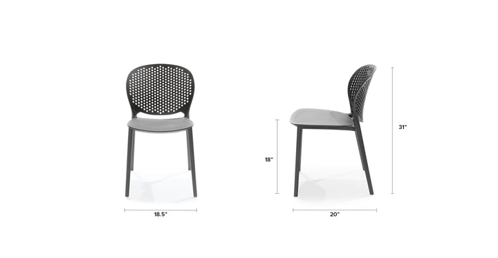 Dot Graphite Dining Chair Set Of 2
