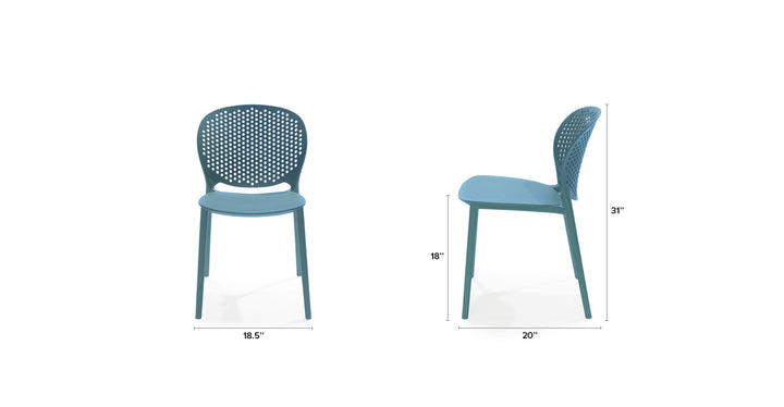 Dot Surf Blue Dining Chair Set Of 2
