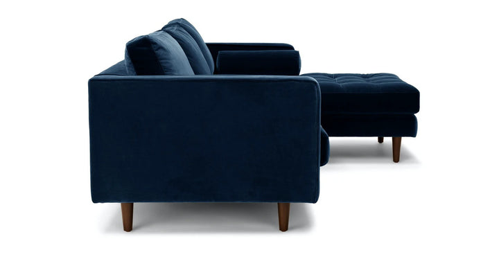 Sven Cascadia Blue Right Sectional Sofa