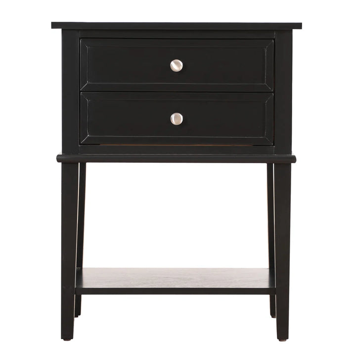 Marydel 2 Drawer Mid Century Modern Nightstand Bed Side Table Wood Nightstand Small Dresser For Bedroom