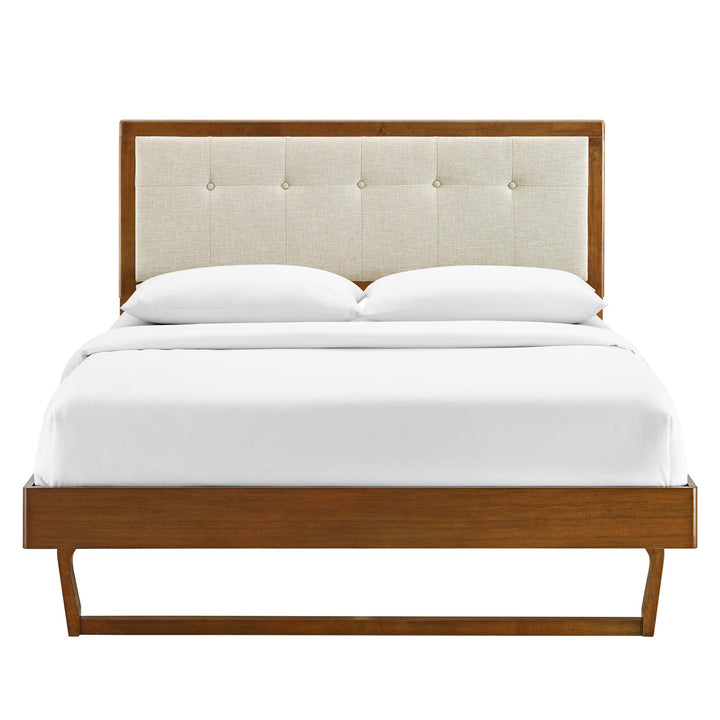 Wiley Wood Platform Bed With Angular Frame King Walnut