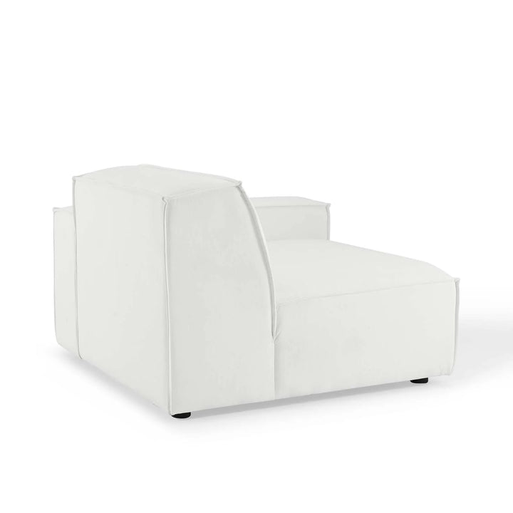 Tressor Right-Arm Sectional Sofa Chair - White