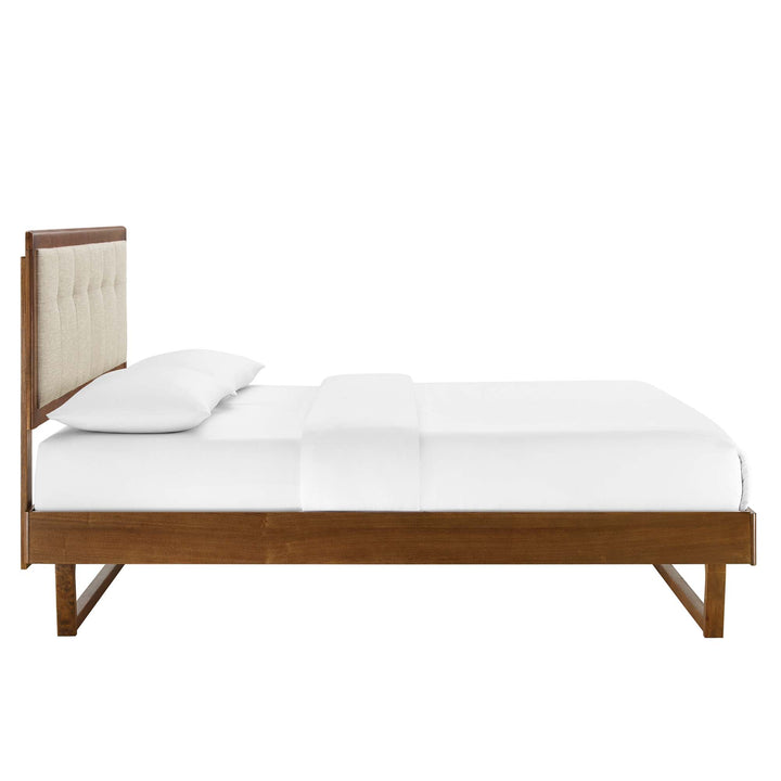 Wiley Wood Platform Bed With Angular Frame King Walnut