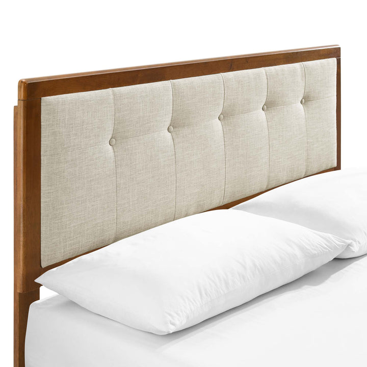 Wiley Wood Platform Bed With Angular Frame King Walnut