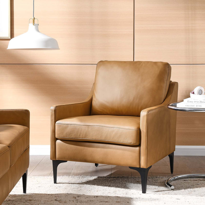 Lancor Leather Armchair Tan