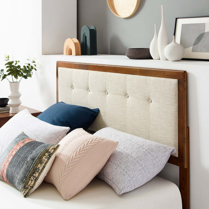 Wiley Wood Platform Bed With Angular Frame King Walnut