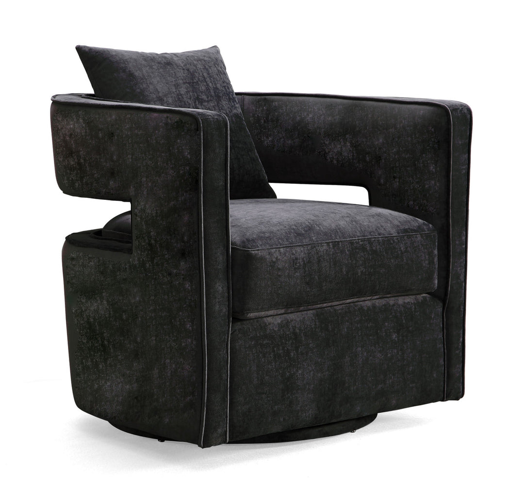 Hudson Black Swivel Chair
