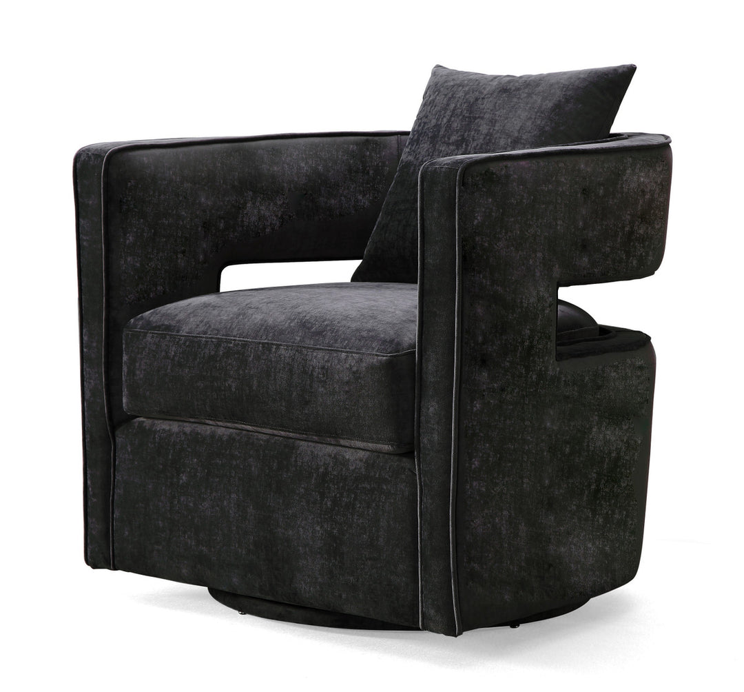 Hudson Black Swivel Chair