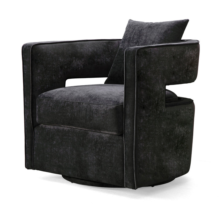 Hudson Black Swivel Chair