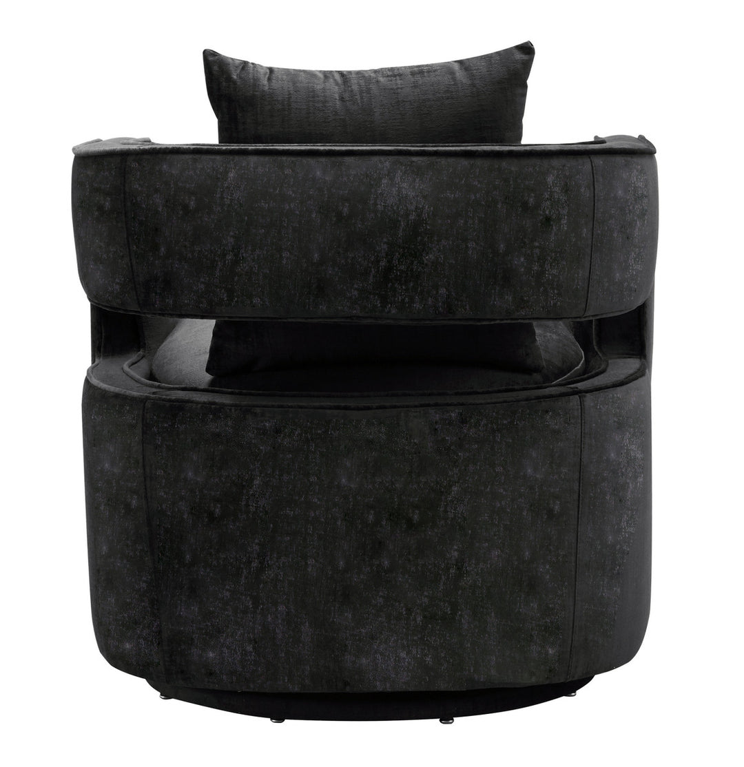 Hudson Black Swivel Chair