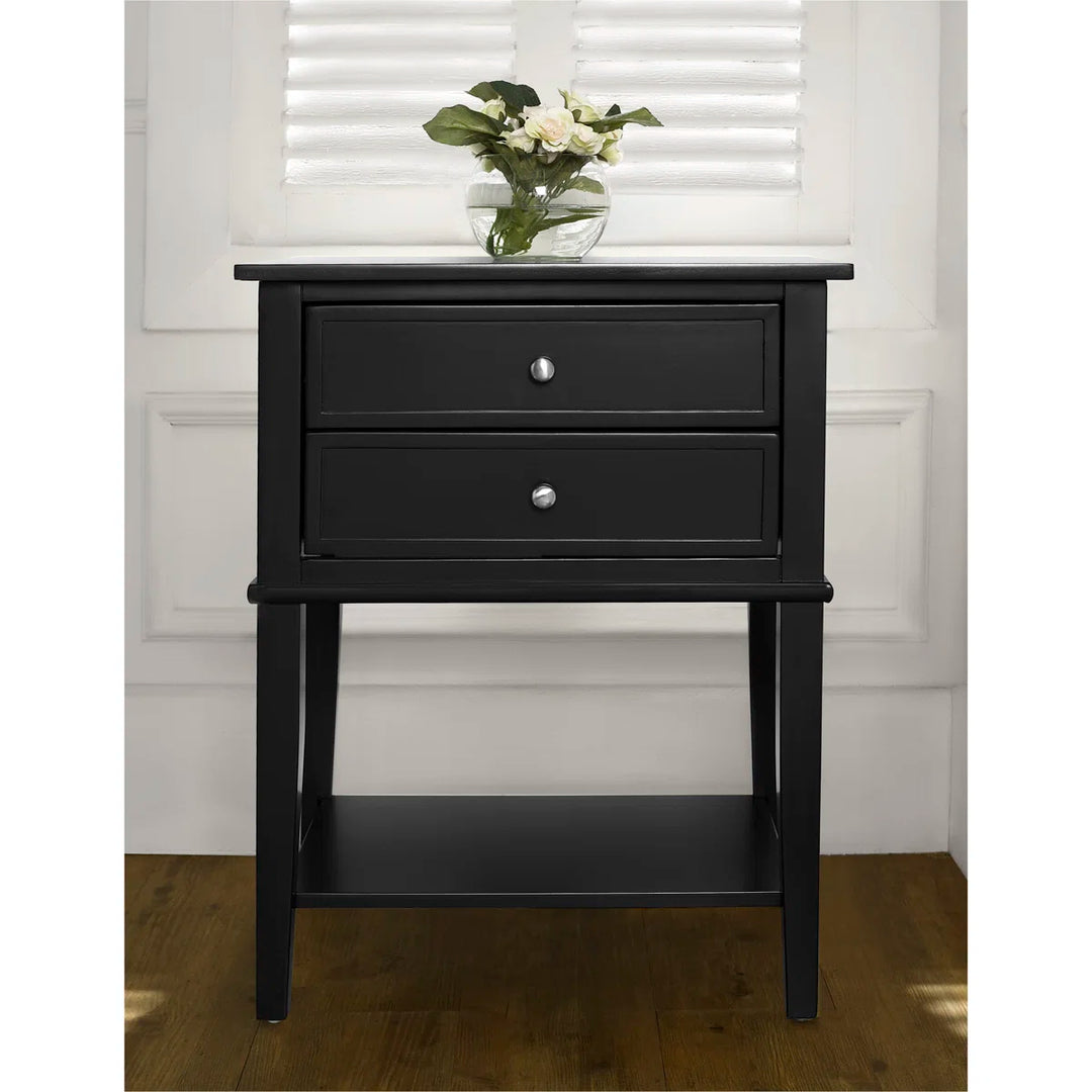 Dmitry 2-Drawer End Table with Storage
