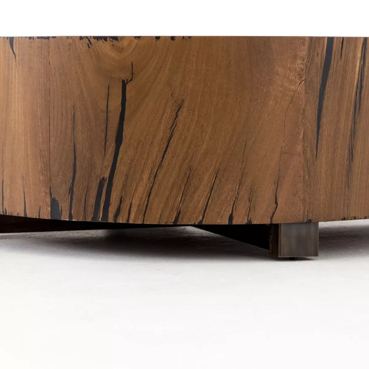 Dillon Natural Yukas Round Wood Coffee Table