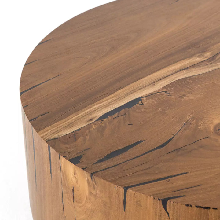 Dillon Natural Yukas Round Wood Coffee Table